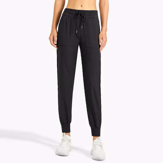Calças joggers soltas para mulheres com bootleg flare