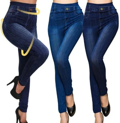 As últimas promoções em promoção de verão, leggings jeans skinny finos (17007)