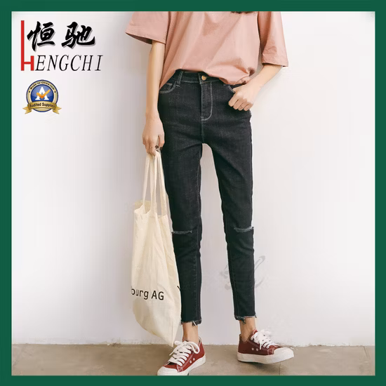 Moda algodão elastano calças jeans mulheres/senhoras jeans skinny