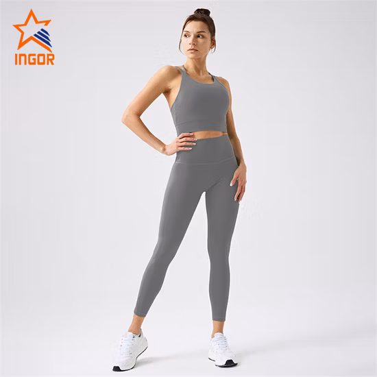 Ingor Sportswear Activewear Mulheres Personalizadas Vestuário Ginásio Sports Wear Leggings com Tecido Reciclado e Sustentável