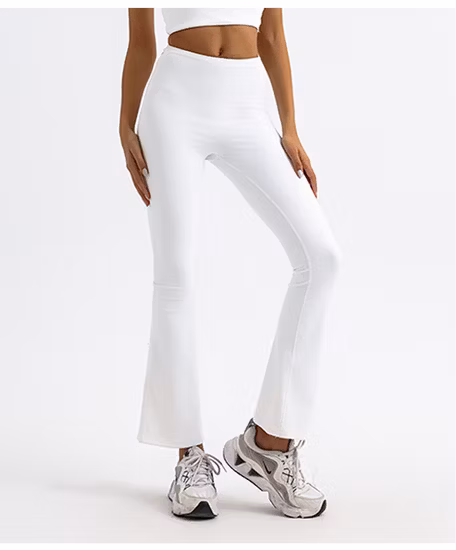 Calças de ioga de cintura alta oca feminina Calças esportivas de fitness